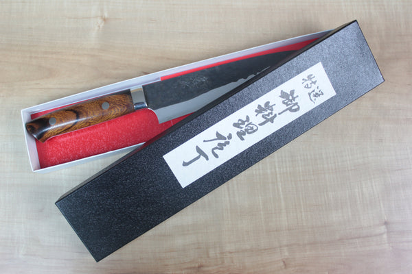 Takeshi Saji Aogami Super Custom Series Paring 90mm (3.5 inch, Ironwood Handle) - JapaneseChefsKnife.Com