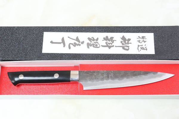 Takeshi Saji Aogami Super Custom Series Petty (130mm and 150mm, Linen Micarta Handle) - JapaneseChefsKnife.Com