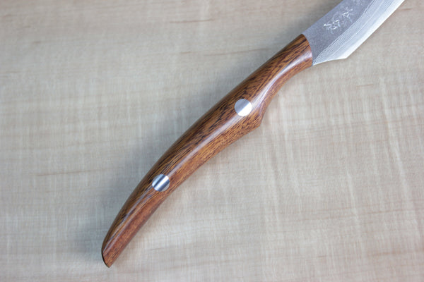 Takeshi Saji VG-10 Custom Damascus Steak Knife (Ironwood Handle) - JapaneseChefsKnife.Com