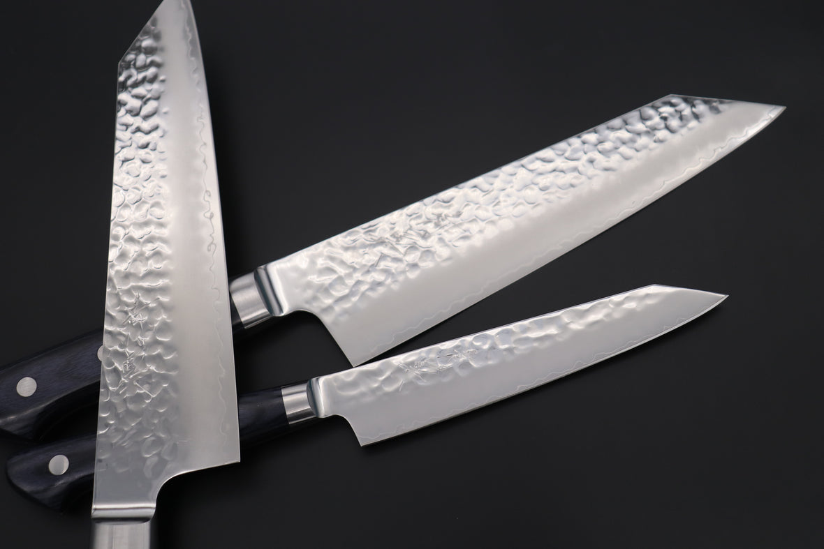 JCK Natures Blue Clouds Series VG-10 Hammered Damascus Knife Set