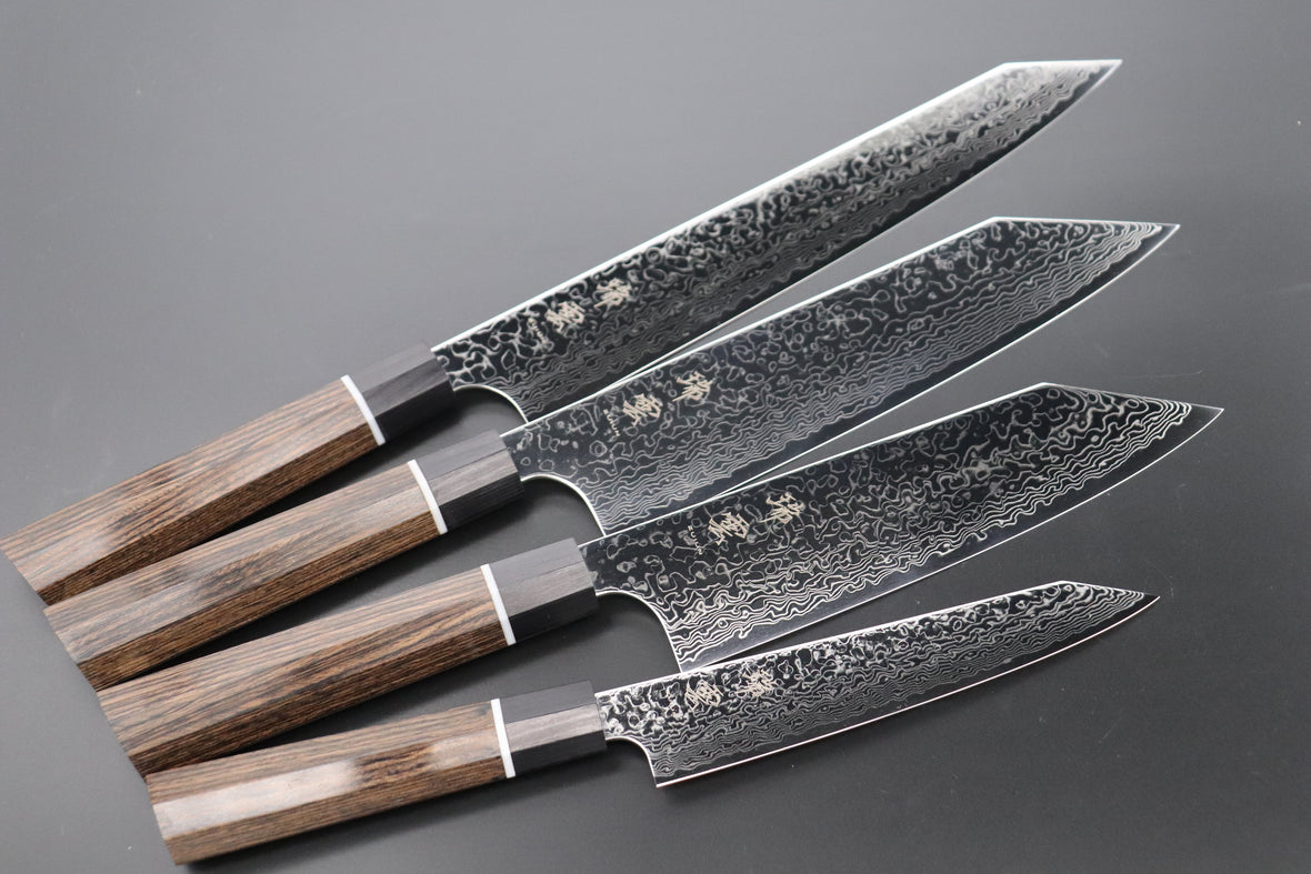  Kanetsugu Zuiun R-2 Damascus Series Knives 