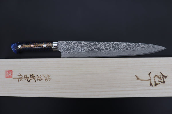 Takeshi Saji SUMMIT ― Limited Edition Custom Series SMT-887 R-2 Custom Damascus Sujihiki 270mm (10.6 Inch)