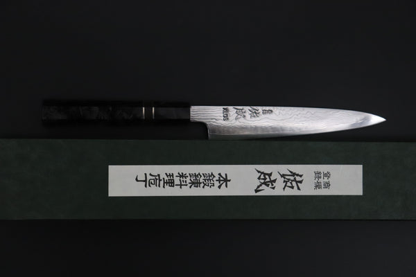 Custom Limited Edition, Sukenari VG-XEOS Nickel Damascus Wa Petty 165mm (6.4 inch, SCL-634)