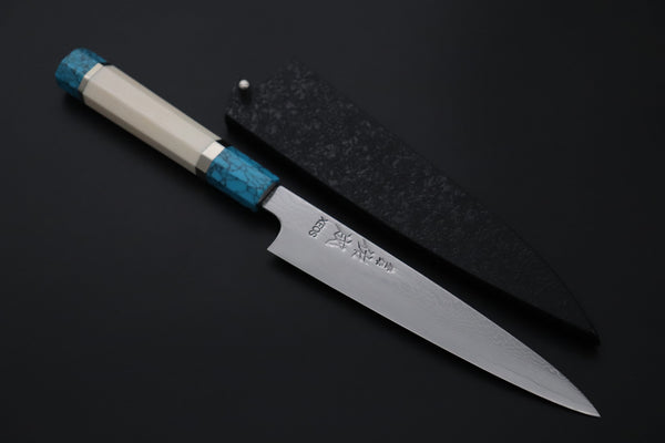Custom Limited Edition, Sukenari VG-XEOS Nickel Damascus Wa Petty 165mm (6.4 inch, SCL-635)