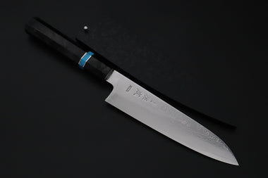 Custom Limited Edition, Sukenari VG-XEOS Nickel Damascus Wa Santoku 190mm (7.4 inch, SCL-636)
