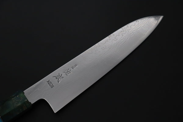 Custom Limited Edition, Sukenari VG-XEOS Nickel Damascus Wa Santoku 190mm (7.4 inch, SCL-638)