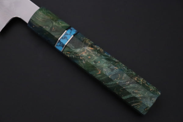 Custom Limited Edition, Sukenari VG-XEOS Nickel Damascus Wa Santoku 190mm (7.4 inch, SCL-638)