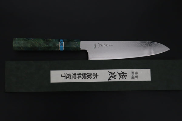 Custom Limited Edition, Sukenari VG-XEOS Nickel Damascus Wa Santoku 190mm (7.4 inch, SCL-638)