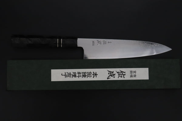 Custom Limited Edition, Sukenari VG-XEOS Nickel Damascus Wa Gyuto 210mm (8.2 inch, SCL-640)