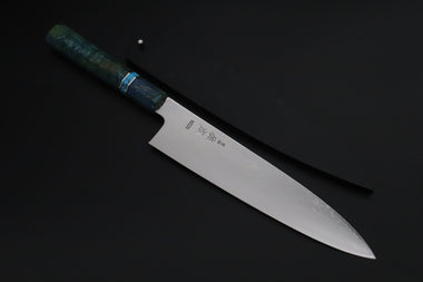 Custom Limited Edition, Sukenari VG-XEOS Nickel Damascus Wa Gyuto 240mm (9.4 inch, SCL-645)