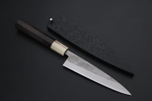 JCK Natures "Super Blue Moon Series" BMS-1E Wa Petty 135mm (5.3 inch, Octagonal Ebonywood Handle)