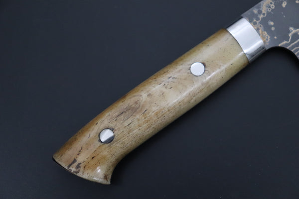 Takeshi Saji VG-10W Multi-Colored Golden-Rainbow Damascus Series TS-10 Sujihiki 270mm (10.6 Inch, Smooth Bone Handle)