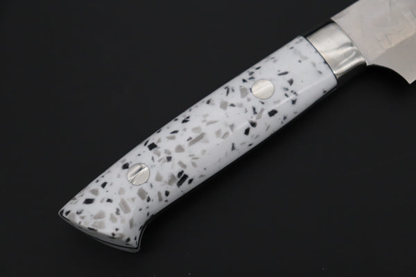 Takeshi Saji SRS-13 Hammer Forged, Custom Handmade Handle Series TS-11 Petty 135mm (5.3 inch, White Dupont Corian Handle)