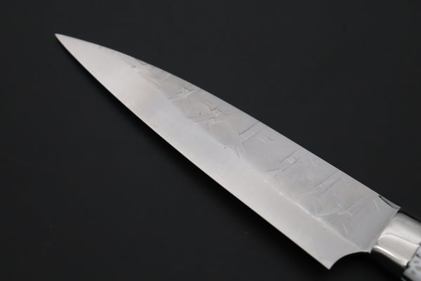 Takeshi Saji SRS-13 Hammer Forged, Custom Handmade Handle Series TS-11 Petty 135mm (5.3 inch, White Dupont Corian Handle)