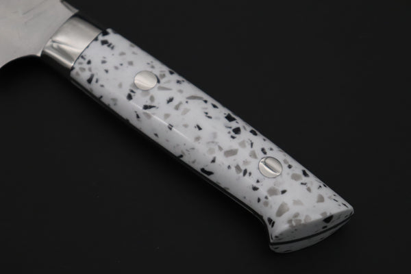 Takeshi Saji SRS-13 Hammer Forged, Custom Handmade Handle Series TS-11 Petty 135mm (5.3 inch, White Dupont Corian Handle)