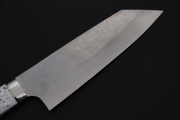 Takeshi Saji SRS-13 Hammer Forged, Custom Handmade Handle Series TS-12 Bunka 175mm (6.8 inch, White Corian Handle)