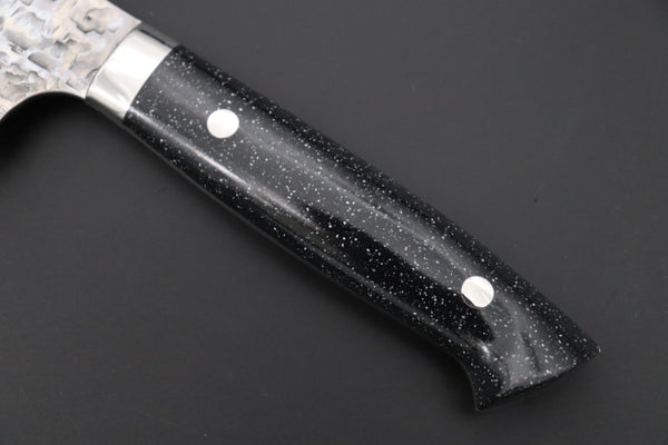 “Ocean Sunshine”: Takeshi Saji VG-10 Hammered Damascus Series TS-16 Gyuto 240mm (9.4 Inch, Black Dupont Corian Handle)