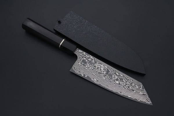 Takeshi Saji R-2 Custom Black Damascus Wa Series TS-19 Bunka 175mm (6.8 Inch)