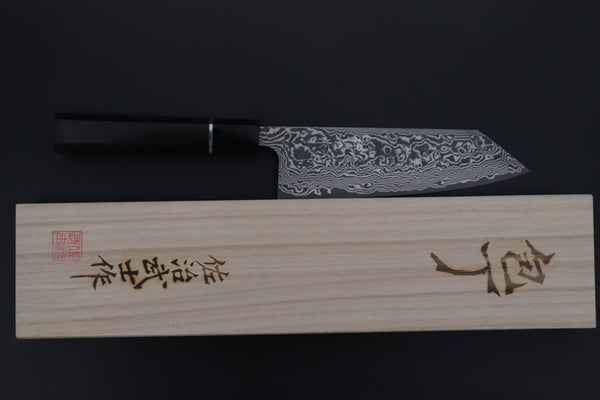 Takeshi Saji R-2 Custom Black Damascus Wa Series TS-19 Bunka 175mm (6.8 Inch)