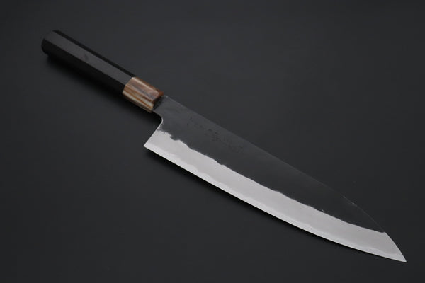 Mutsumi Hinoura White Steel No.1 Kurouchi Series MW1-11 Wa Gyuto 240mm (9.4 Inch)