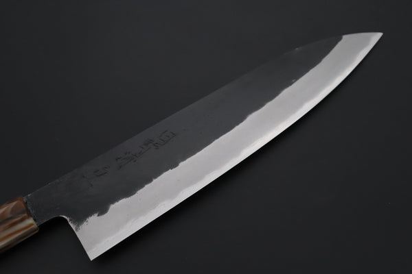 Mutsumi Hinoura White Steel No.1 Kurouchi Series MW1-11 Wa Gyuto 240mm (9.4 Inch)