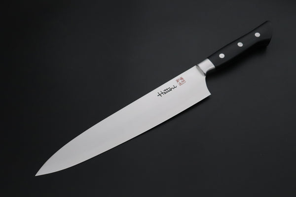 Hattori Forums FH "NOAH" Series FHN-7L Gyuto 240mm (9.4 Inch, Black Linen Micarta Handle)