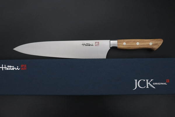 Hattori Forums FH "NOAH" Series FHN-7O Gyuto 240mm (9.4 Inch, Olive Wood Handle)