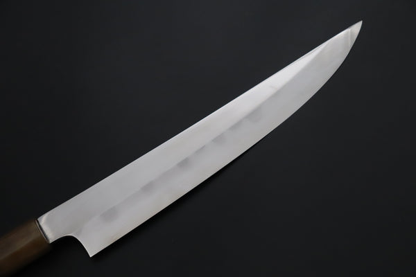 Mizuno Tanrenjo — Special Orders & Limited Editions Akitada Honyaki White Steel Series - Katana-Hocho 240mm (Single Bevel Edge, Versatile Single Bevel Edge Utility Slicer Knife, 9.4 Inch, MT-9)