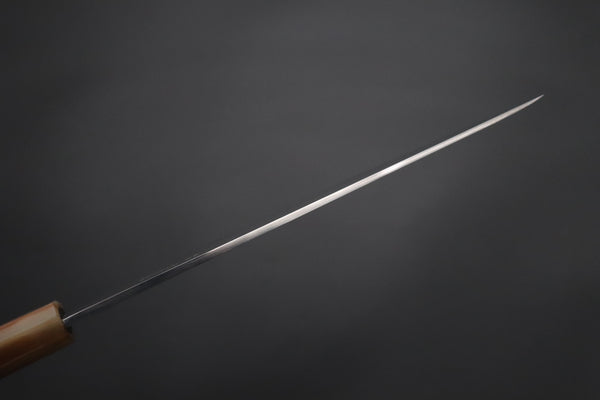 Mizuno Tanrenjo — Special Orders & Limited Editions Akitada Honyaki White Steel Series - Katana-Hocho 240mm (Single Bevel Edge, Versatile Single Bevel Edge Utility Slicer Knife, 9.4 Inch, MT-9)