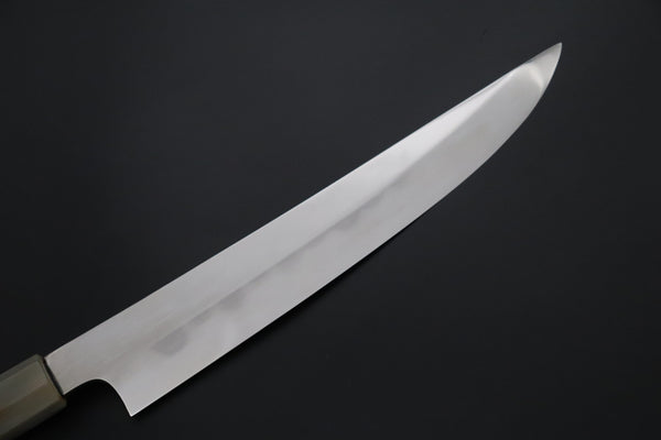 Mizuno Tanrenjo — Special Orders & Limited Editions Akitada Honyaki DX Blue Steel No.2 Series - Katana-Hocho 240mm (Single Bevel Edge, Versatile Single Bevel Edge Utility Slicer Knife, 9.4 Inch, MT-11)