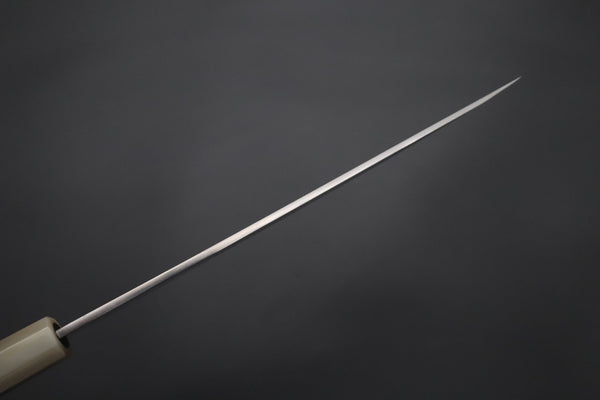 Mizuno Tanrenjo — Special Orders & Limited Editions Akitada Honyaki DX Blue Steel No.2 Series - Katana-Hocho 240mm (Single Bevel Edge, Versatile Single Bevel Edge Utility Slicer Knife, 9.4 Inch, MT-11)