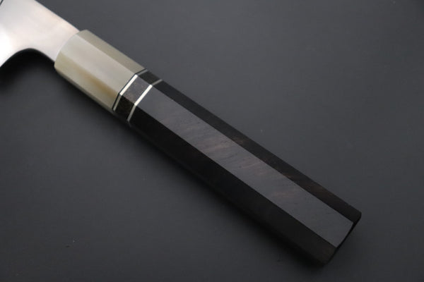 Mizuno Tanrenjo — Special Orders & Limited Editions Akitada Honyaki DX Blue Steel No.2 Series - Katana-Hocho 240mm (Single Bevel Edge, Versatile Single Bevel Edge Utility Slicer Knife, 9.4 Inch, MT-11)