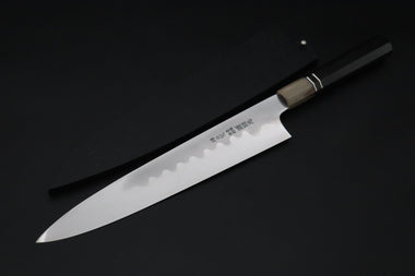 Mizuno Tanrenjo — Special Orders & Limited Editions “尖った Togatta” " Akitada Honyaki White Steel Series - Wa Gyuto (MT-17)