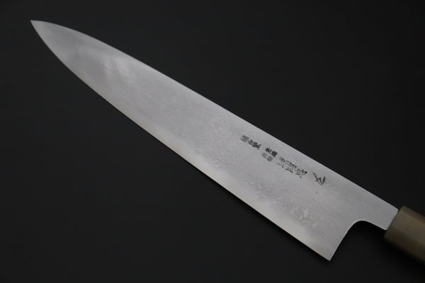 Mizuno Tanrenjo — Special Orders & Limited Editions “尖った Togatta” " Ao Hagane DX Blue Steel No.1 Suminagashi Wa Gyuto ( MT-12)
