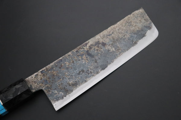 Shirou-Kunimitsu White Steel No.2 Kurouchi Series Special Edition SK-3SP65 Nakiri 165mm (6.4 Inch)