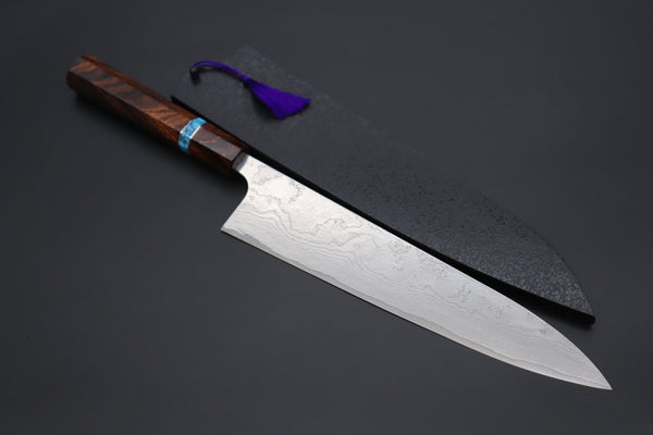 Takeshi Saji SUMMIT ― Limited Edition Custom Series VG-10 Custom Damascus Wa Gyuto 240mm (9.4 Inch, STCL-296)