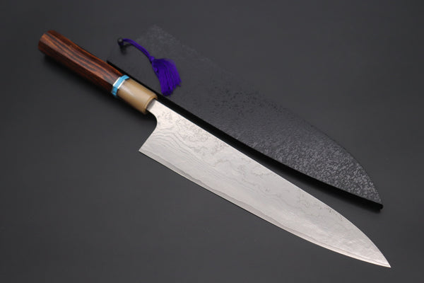 Takeshi Saji SUMMIT ― Limited Edition Custom Series VG-10 Custom Damascus Wa Gyuto 240mm (9.4 Inch, STCL-298)