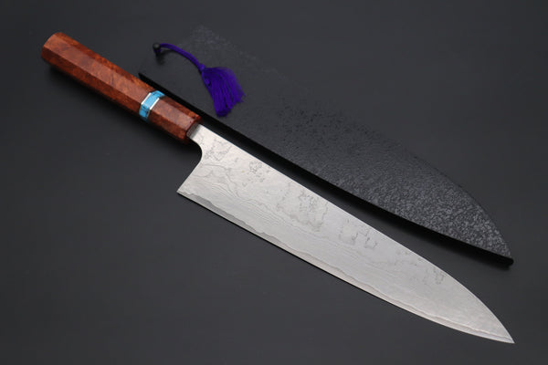 Takeshi Saji SUMMIT ― Limited Edition Custom Series VG-10 Custom Damascus Wa Gyuto 240mm (9.4 Inch, STCL-299)