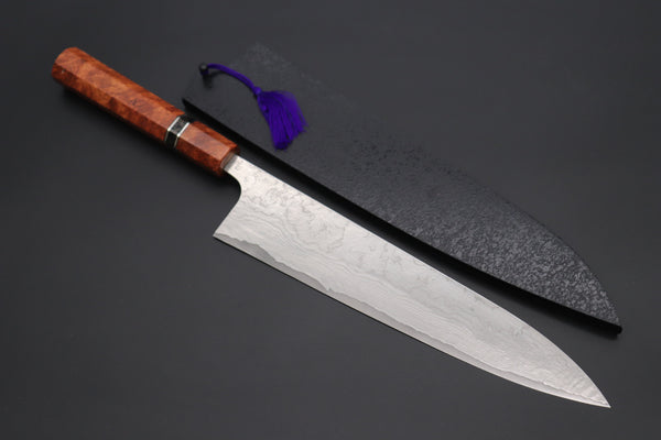 Takeshi Saji SUMMIT ― Limited Edition Custom Series VG-10 Custom Damascus Wa Gyuto 240mm (9.4 Inch, STCL-300)