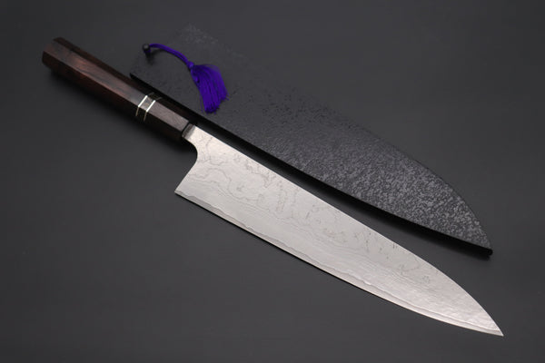 Takeshi Saji SUMMIT ― Limited Edition Custom Series VG-10 Custom Damascus Wa Gyuto 240mm (9.4 Inch, STCL-301)