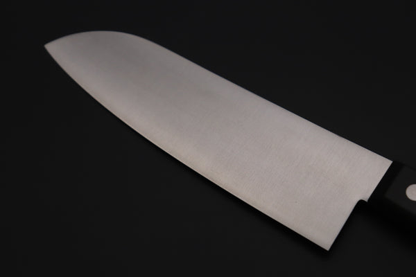 Hattori Limited, Cowry X, VG-2 clad HCX-1B Santoku 170mm (6.6 inch, Black Pakkawood Handle)