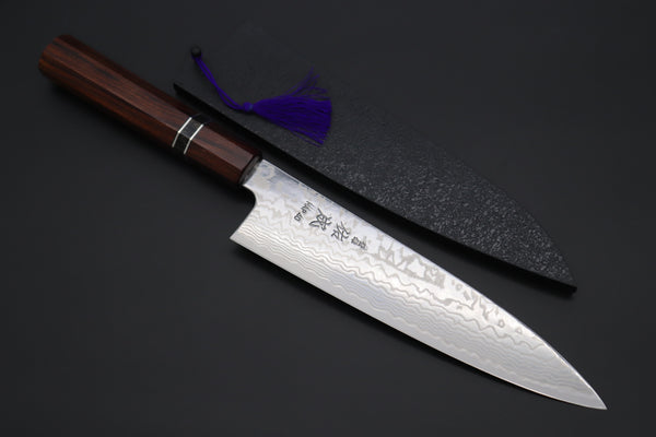 Custom Limited Edition, Sukenari HAP-40 Nickel Damascus Wa Gyuto 210mm (8.2 inch, SCL-514)