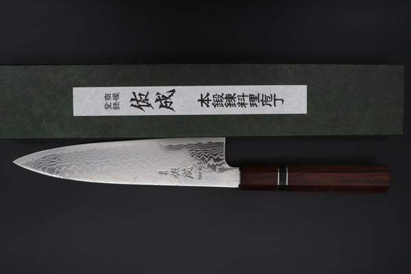 Custom Limited Edition, Sukenari HAP-40 Nickel Damascus Wa Gyuto 210mm (8.2 inch, SCL-514)