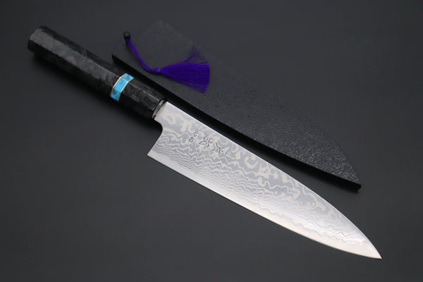 Custom Limited Edition, Sukenari HAP-40 Nickel Damascus Wa Gyuto 210mm (8.2 inch, SCL-513)