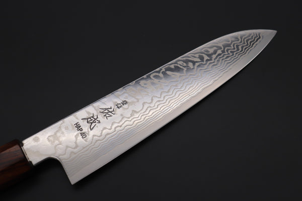 Custom Limited Edition, Sukenari HAP-40 Nickel Damascus Wa Santoku 190mm (7.4 inch, SCL-509)