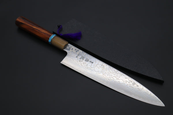 Custom Limited Edition, Sukenari HAP-40 Nickel Damascus Wa Gyuto 240mm (9.4 inch, SCL-517)