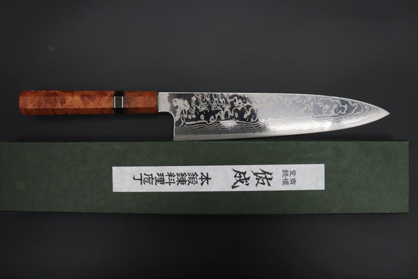 Custom Limited Edition, Sukenari HAP-40 Nickel Damascus Wa Gyuto 240mm (9.4 inch, SCL-516)