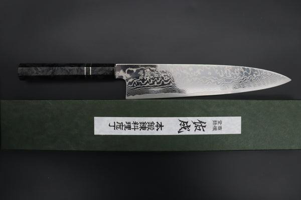 Custom Limited Edition, Sukenari HAP-40 Nickel Damascus Wa Gyuto 270mm (10.6 inch, SCL-518)