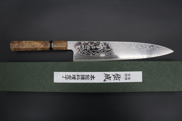 Custom Limited Edition, Sukenari HAP-40 Nickel Damascus Wa Gyuto 270mm (10.6 inch, SCL-519)