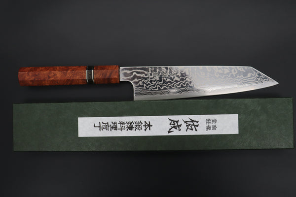 Custom Limited Edition, Sukenari HAP-40 Nickel Damascus Kiritsuke 210mm (8.2 inch, SCL-521)